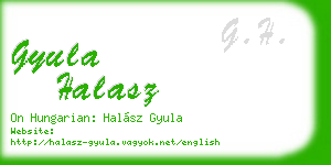gyula halasz business card